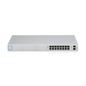 Ubiquiti UniFi Managed 16-port Gigabit Switch (8-port PoE+), 2× SFP, Rackmount (USW-16-PoE-Gen2)