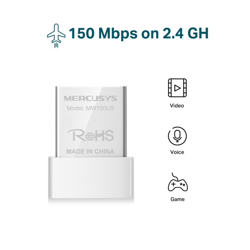 Mercusys MW150US bežični N USB Nano adapter 150Mbps (2.4GHz), 802.11n/g/b - Slika 7