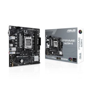 Asus PRIME A620M-K, S. AM5, 2× DDR5-7200MHz (OC), PCIe 4.0,VGA/HDMI mATX