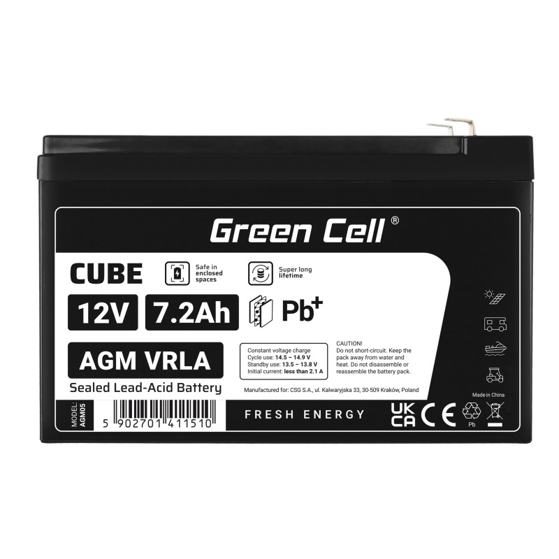 Green Cell (AGM05) baterija AGM 12V/7.2Ah - Slika 4
