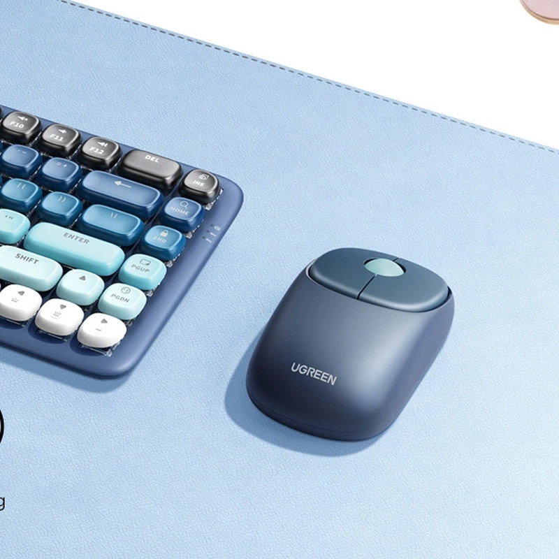 UGREEN FUN+ MU102 bežični miš, 4000 DPI, bluetooth, USB-C punjenje, plavi - Slika 2