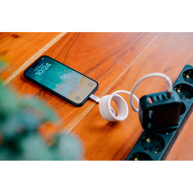 Verbatim Sync & Charge Magnetic kabel USB-C na USB-C 100W 120 cm - sivi - Slika 4