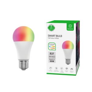 WOOX WiFi Smart LED RGB+CCT žarulja E27, 10W, 806lm, 2700K-6500K dimabilna, WooxHome app, glasovna kontrola - Alexa & Google Assistant (R9074)