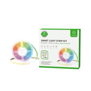 WOOX WiFi Smart LED traka RGB + muzička funkcija, 5m, 24W, 3000K-6500K, vodootporna, WooxHome app, glasovna kontrola - Alexa & Google Assistant (R5149)