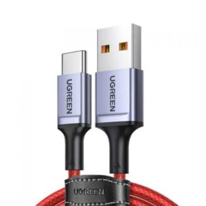 UGREEN USB-C (M) na USB 2.0 A (M) 6A, supercharge, crveni, pleteni kabel MFi, 1.0m