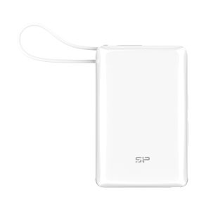 Silicon Power Powerbank CP10, 10000mAh, 20W, built in USB-C cable, USB-C+USB-A port, bijeli