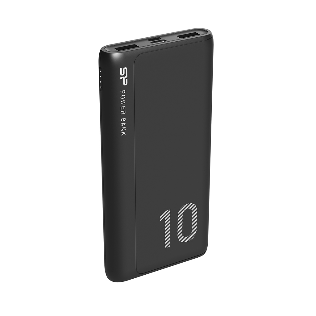 Silicon Power Powerbank GP15, 10000mAh, 10.5W, 2×USB-A/1×USB-C/Micro USB, crni - Slika 2