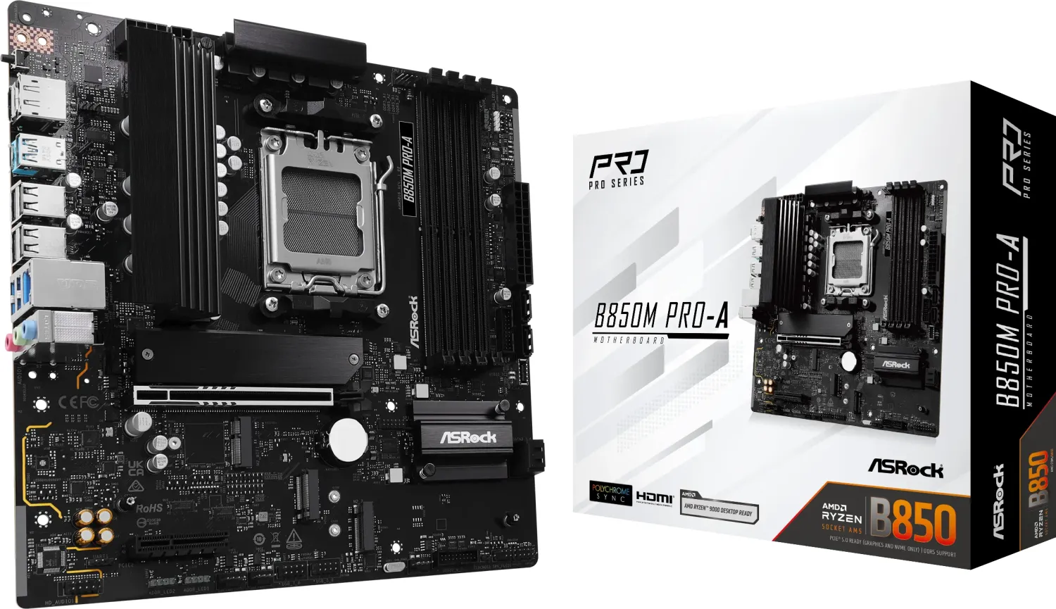 ASRock MB B850M PRO-A, S.AM5, DDR5, PCIe 5.0, HDMI/DP, mATX - Slika 2