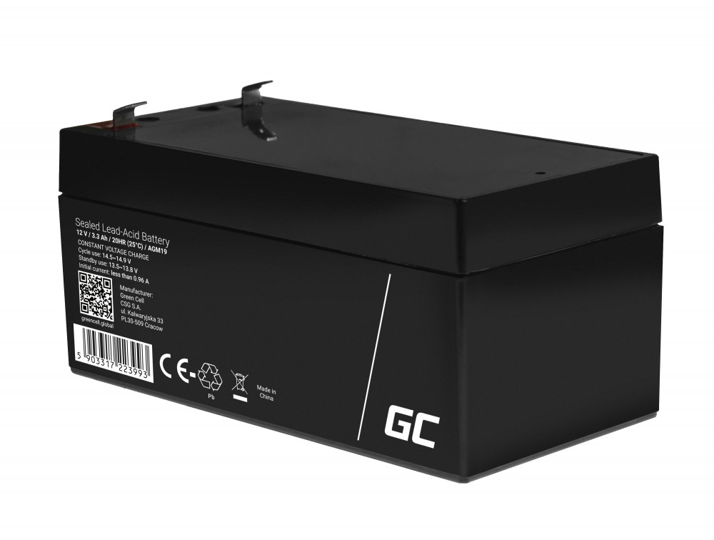 Green Cell (AGM19) baterija AGM 12V/3.3Ah