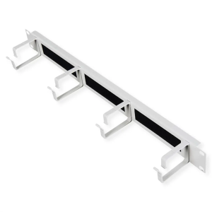 Roline 19" 1U organizator kablova, 4 nosača, brush strip. sivi