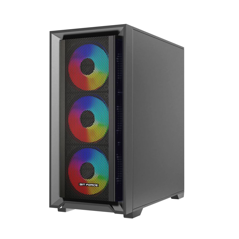 Bit Force VOLTRON ARGB-C4 Gaming Midi Tower ATX kućište bez napajanja, crno - Slika 2