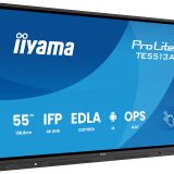 IIYAMA 55" TE5513A-B1AG UDH (3840x2160) IPS, 450 cd 8ms 40, 10pt writing 200Hz Scan rate, iiWare 21E (Android 14 OS) featuring Google EDLA, iiControl (DMS), WhiteBoard, web browser