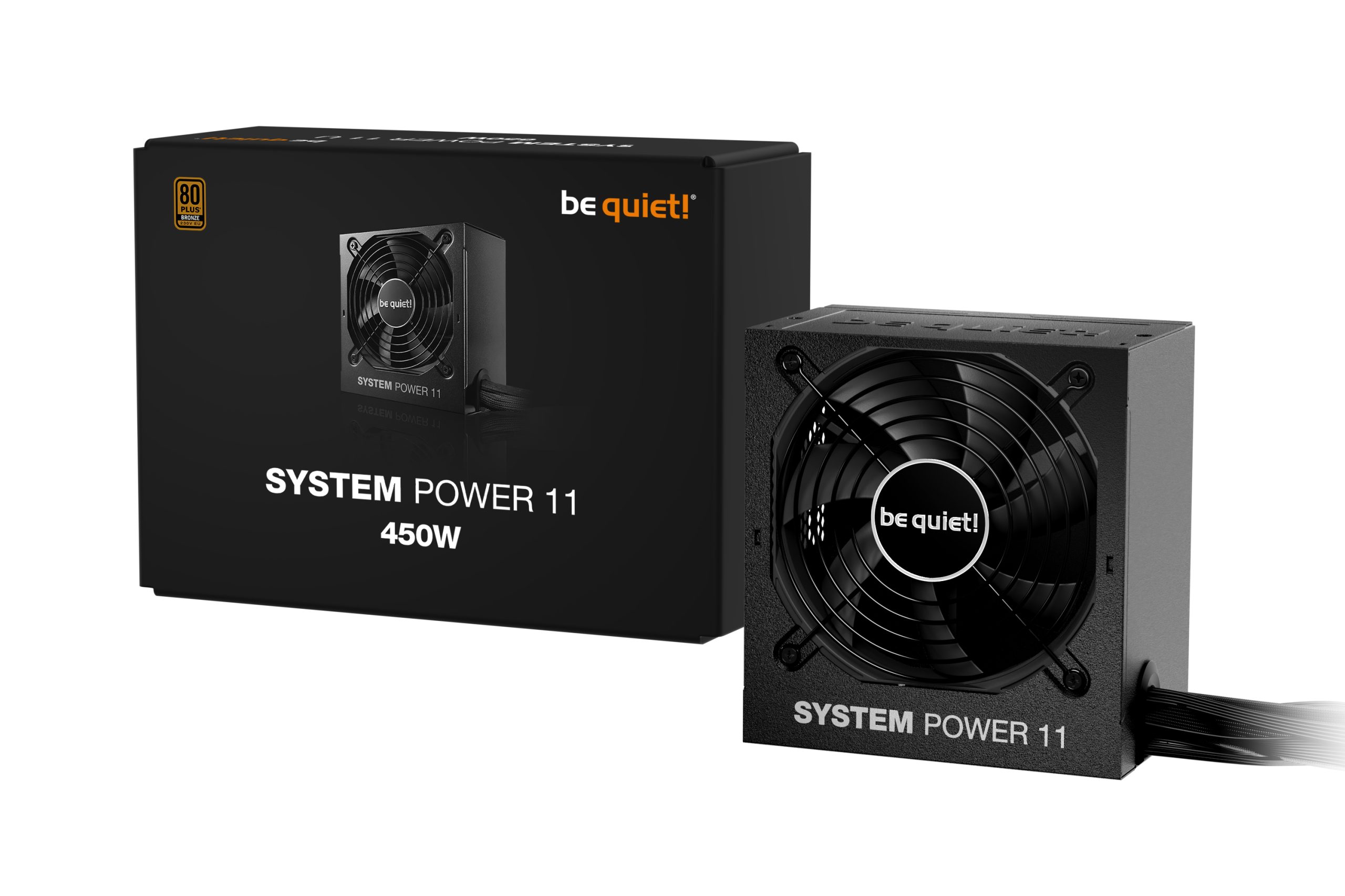 Be Quiet 450W System 11, ATX 3.1 80+ BRONZE, 2×PCIe, 5×SATA, 20+4-pina, 120mm ventilator, crno - Slika 3