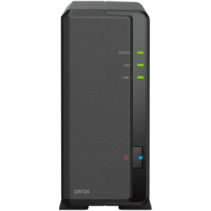 Synology DiskStation DS124 1-Bay NAS, CPU 4-core 1.7 GHz, 1 GB DDR4, 1 x 1Gbe LAN, 2 x USB 3.2