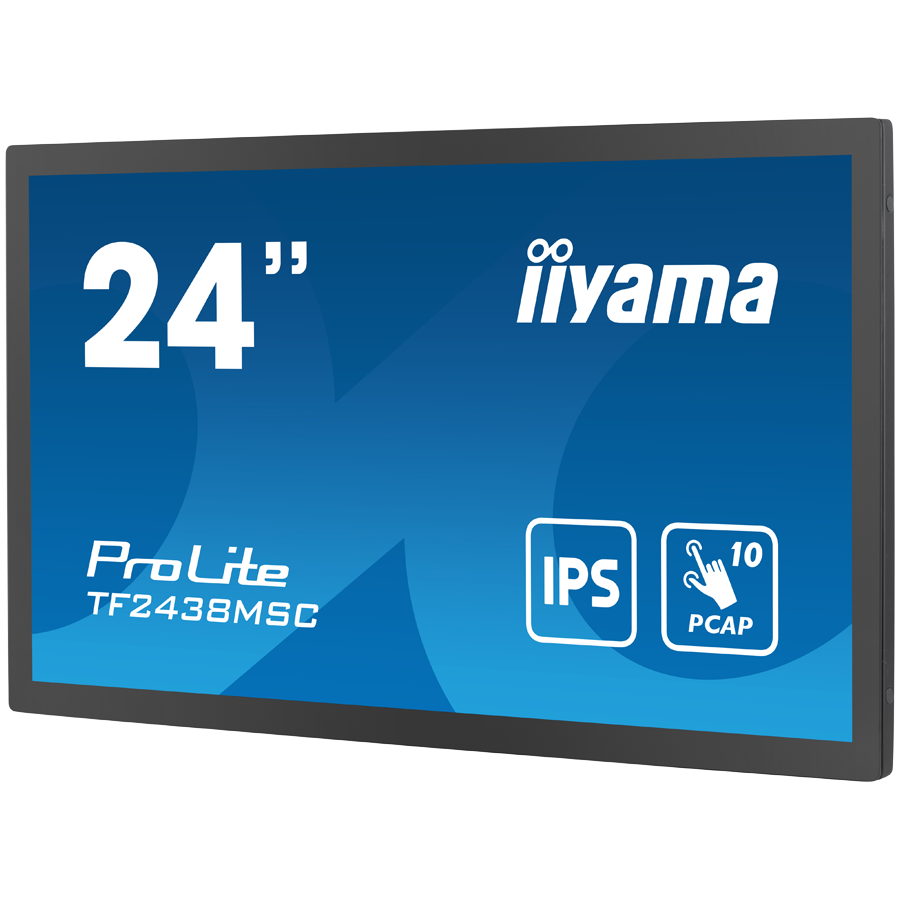 IIYAMA Monitor LED TF2438MSC-B1 TOUCH 23.8” 10pt Optical Bonded PCAP Open Frame 1920 x 1080 600cd 1000:1 5ms bonded PCAP HDMI DP USB landscape, portrait, face-up - Slika 3