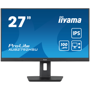 IIYAMA Monitor LED XUB2792HSU-B6 27" IPS Slim-line 1920 x 1080 @100Hz 250 cd/m² 1300:1 0.4ms HDMI DP 4x USB 3.2 HDCP height, swivel, tilt, pivot (rotation both sides) 3y