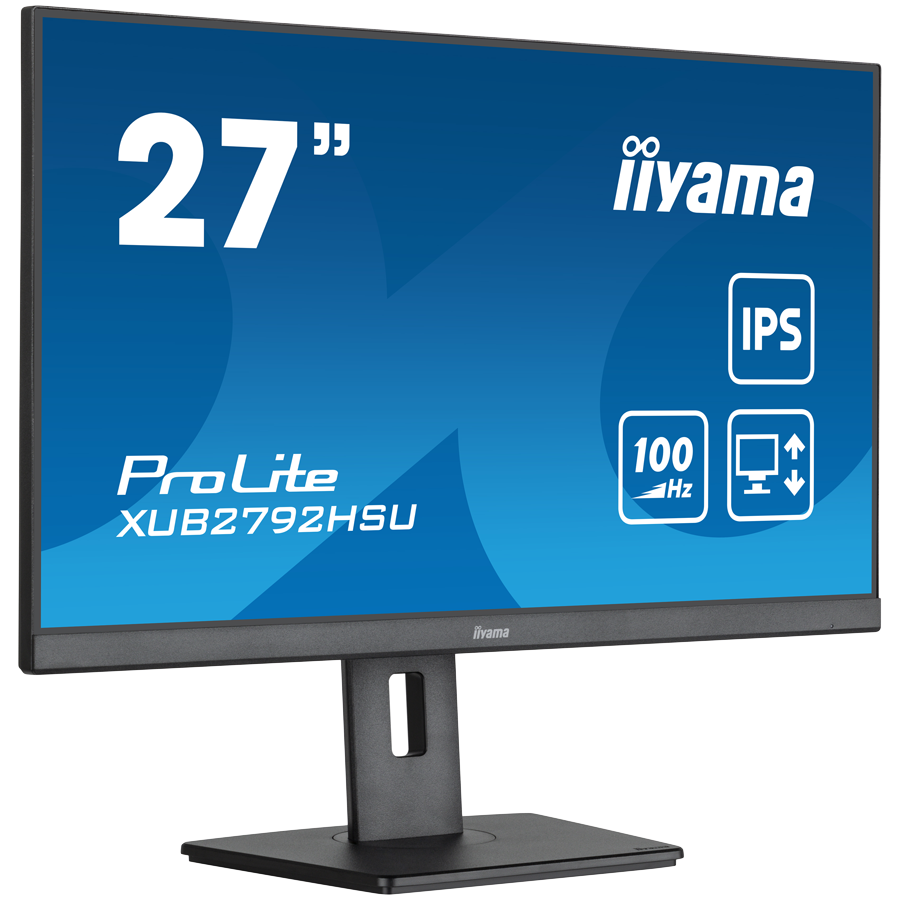 IIYAMA Monitor LED XUB2792HSU-B6 27" IPS Slim-line 1920 x 1080 @100Hz 250 cd/m² 1300:1 0.4ms HDMI DP 4x USB 3.2 HDCP height, swivel, tilt, pivot (rotation both sides) 3y - Slika 2