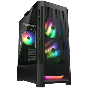 COUGAR AIRFACE RGB PC Case, Mid Tower, Black