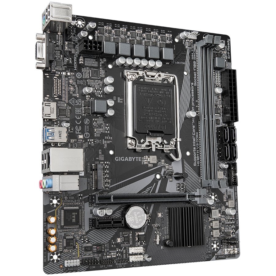 GIGABYTE Mainboard Desktop H610M H V3 DDR4 (LGA1700, 2xDDR4, 1xD-Sub, 1xHDMI, GLAN, 1xPCIe x16 4.0... - Slika 2