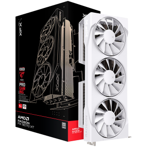 XFX Swift AMD Radeon RX 9070XT White Triple fan Gaming Edition with 16GB GDDR6 HDMI 3xDP, AMD RDNA 4