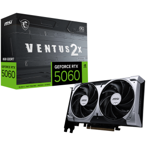 MSI Video Card NVIDIA GeForce RTX 5060 8G VENTUS 2X OC (8GB GDDR7/128bit, 3xDP, 1xHDMI, Recommended PSU 550W)