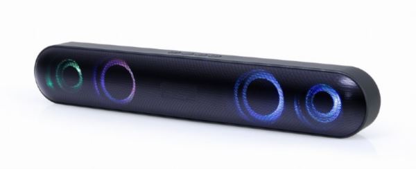 Gembird Bluetooth soundbar with LED light effect, black