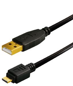 Transmedia USB typeA plug-Micro USB typeA Gold Plated Plug