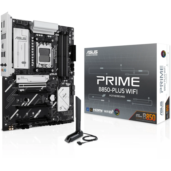 ASUS PRIME B850-PLUS WIFI, DDR5, SATA3, USB4, DP, 2.5GbE, WiFi 6E, AM5 ATX