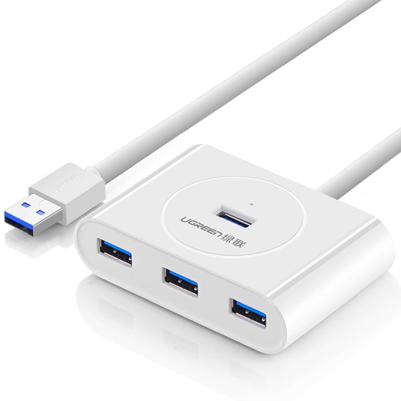 UGREEN 4-portni USB-A HUB 4xUSB-A 3.0, 1m, bijeli