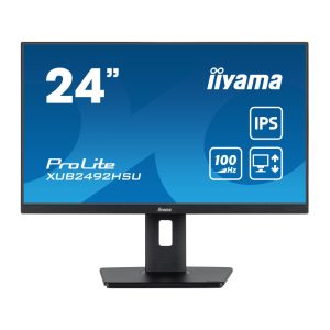 IIYAMA 24" XUB2492HSU-B6 FHD (1920×1080) IPS, 100Hz, 16:9, 0.4ms, 250 cd/m2, 1300:1, 1xHDMI/DP, 4×USB-A, Pivot, zvučnici, crni