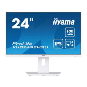 IIYAMA 24" XUB2492HSU-W6 FHD (1920×1080) IPS, Pivot, 100Hz, 16:9, 0.4ms, 250 cd/m2, 1300:1, HDMI/DP, 4×USB-A, zvučnici, bijeli