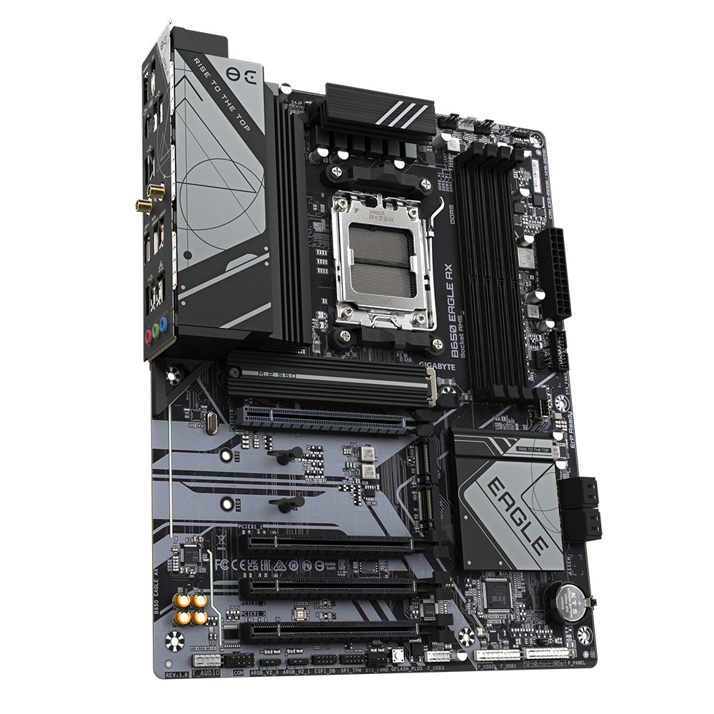 Gigabyte MB B650 EAGLE AX, S.AM5, 4×DDR5/7600(OC), PCIe 4.0, G-LAN, 1×DP/HDMI, USB-C, WiFi, ATX - Slika 3