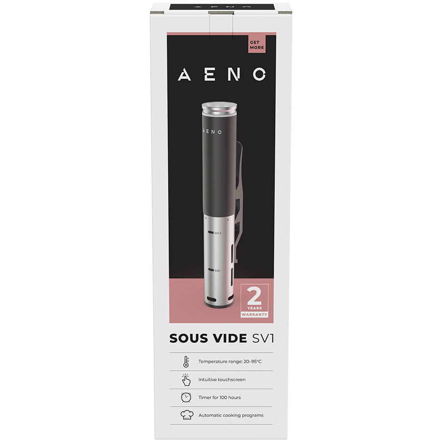 AENO Sous Vide SV1: 1200W, 4 Automatic programs, Temperature adjustment, Timer, Touch screen, LCD-display, IPX7 Water Proof - Slika 4