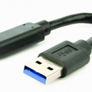 Gembird USB 3.1 AM to Type-C female adapter cable, 10 cm, black