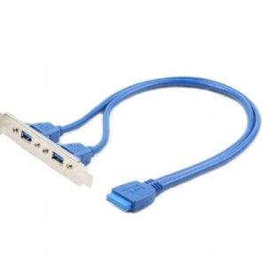 Gembird Dual USB 3.0 receptacle on bracket