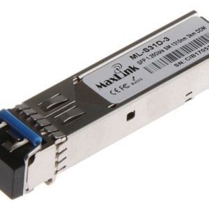 MaxLink 1.25G SFP optical HP module, SM, 1310nm, 3km, 2x LC connector, DDM, HP compatible