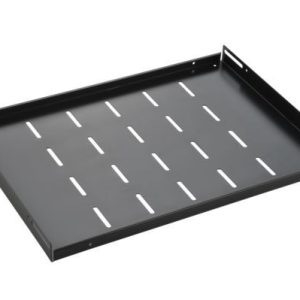 NaviaTec 19" polica za mrežni ormar, 720 mm, 1U, fiksna, crna