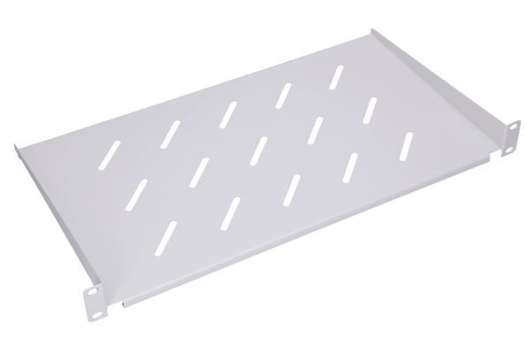 NaviaTec 19" polica za mrežni ormar, 250 mm, 1U, Cantilever, siva