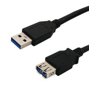 NaviaTec USB 3.0 A muški na A ženski kabel, 5m, crni