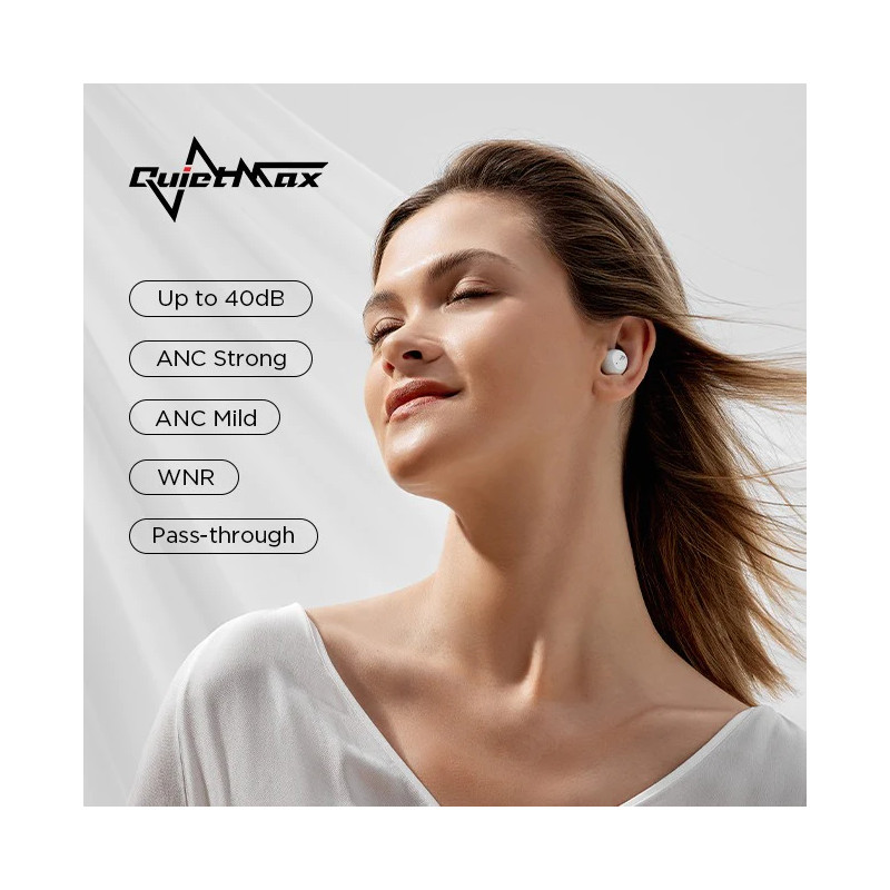 1MORE ComfoBuds Mini TWS In-Ear bežične slušalice s mikrofonom, BT5.2, ANC, bežično punjenje, 25h, bijele - Slika 10