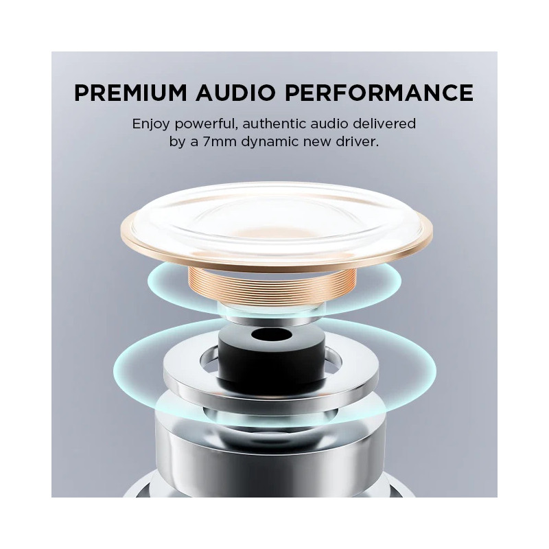 1MORE ComfoBuds Mini TWS In-Ear bežične slušalice s mikrofonom, BT5.2, ANC, bežično punjenje, 25h, bijele - Slika 7