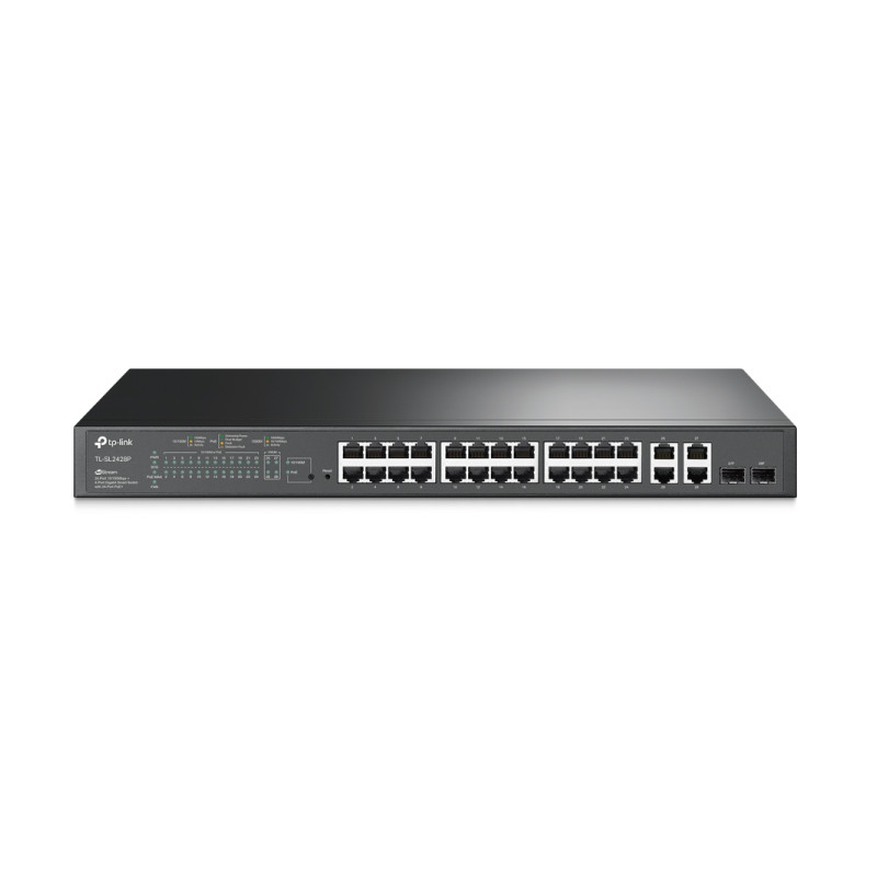 TP-Link Omada JetStream 24-Port PoE+ Smart preklopnik (Switch), 24×10/100M, 2×G-LAN, 2×G SFP, 1U 19" rackmount (250W) - Slika 5