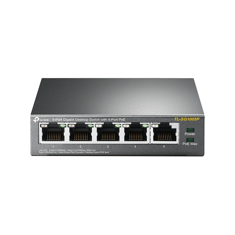 TP-Link 5-port Gigabit PoE+ preklopnik (Switch) 5×10/100/1000M RJ45 ports, 1×PoE++ In, 4xPoE+ Out ports, metalno kućište - Slika 8