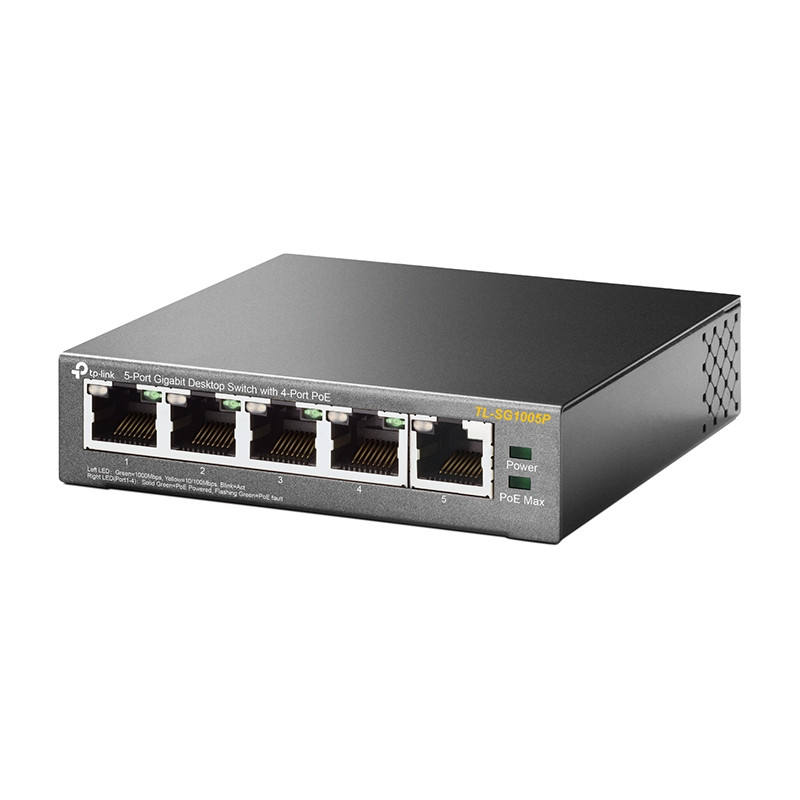 TP-Link 5-port Gigabit PoE+ preklopnik (Switch) 5×10/100/1000M RJ45 ports, 1×PoE++ In, 4xPoE+ Out ports, metalno kućište - Slika 11