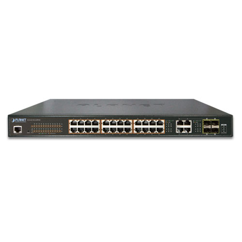 PLANET IPv6/IPv4, 24-Port Managed 802.3at POE+ Gigabit Ethernet Switch + 4-Port Gigabit Combo TP/SFP (220W) - Slika 4