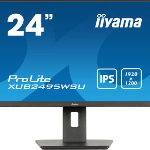 IIYAMA 24" XUB2495WSU-B7 (1920x1200) IPS 16:10, Pivot, 75Hz, 300cd/m2, 1000:1, 4ms, HDMI, DP, Speakers, USB-A 3x, USB-Cx1