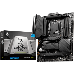 MSI Mainboard Desktop MAG Z790 TOMAHAWK WIFI (LGA 1700, 4x DDR5 max. 128GB, 2x PCI-E x16x16, 1x PCI-E x1, 4x M.2 4.0, 7x SATA, 4x USB 3.2 Gen1, 4x USB 3.2 Gen2 1x USB Type-C 3.2 Gen2, 1x HDMI, 1x DP, 2.5Gbps LAN, Wi-Fi 6E, ATX, Retail)
