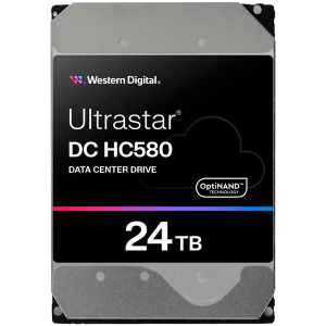 HDD Server WD Ultrastar DC HC580 24TB 512e SE, 3.5’’, 512MB, 7200 RPM, SAS, P3, SKU: 0F62802