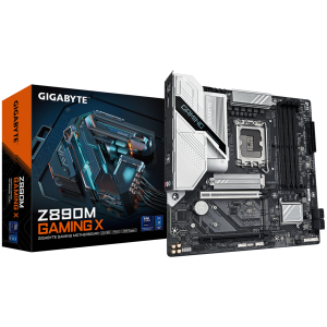 GIGABYTE Mainboard Desktop Z890M GAMING X (LGA1851, Ultra CPU, 4xDDR5, 1xHDMI, 2xDP, 2.5GLAN, 1xPCIe x16 5.0, 1xPCIe x16 supporting PCIe 4.0 x4, 3xM.2, 4xSATA3) mATX