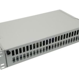 NFO Patch Panel 2U 19" - 48x SC Duplex, Pull-out, 2 trays